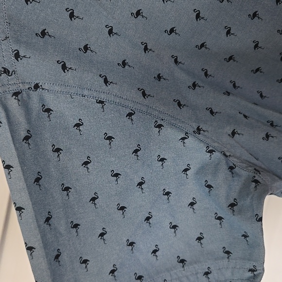 FREE PLANET Blue Flamingo Shirt - Picture 2 of 9